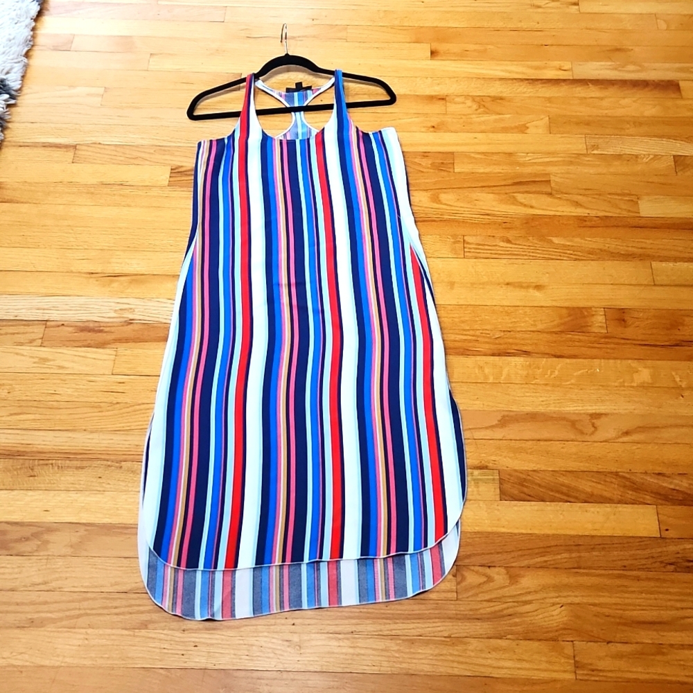 Stripped racerback slip dress